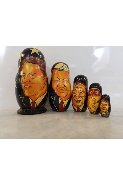 aliscoppershop Rus 5 li Bill Clinton Matruşka