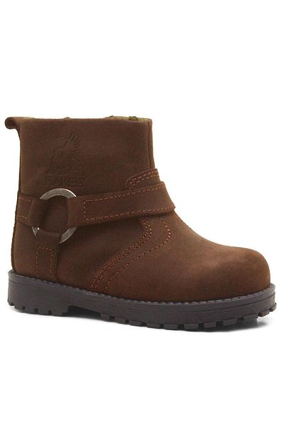 Rakerplus Chiron Genuine Leather Cinnamon Color Zippered Baby Boots