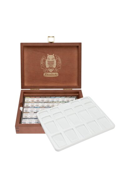 Schmincke Horadam Aquarell Ahşap Kutu Supergranulation 50'li Yarım Tablet 74450