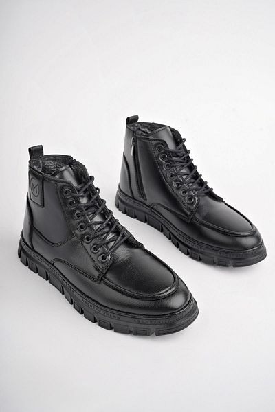 MUGGO Gilberto Men's Boots - Guaranteed, Zippered, Laced and Furry Light Sole