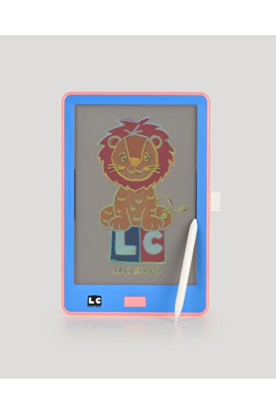 LETS BE CHILD 10 Inch Şeffaf Lcd Dijital 4 Adet Çizim Kartlı Tablet-mavi