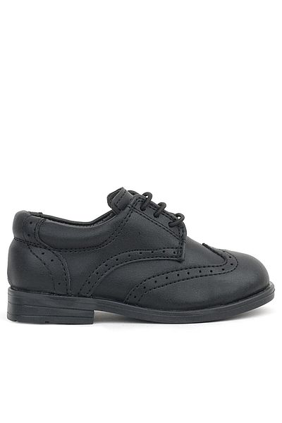 Rakerplus Baby Boy Black Titan Matte Lace-up Shoes