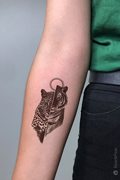 BP Tattoo Wildlife Geçici Dövme Kaplan ve Leopar Dövmesi