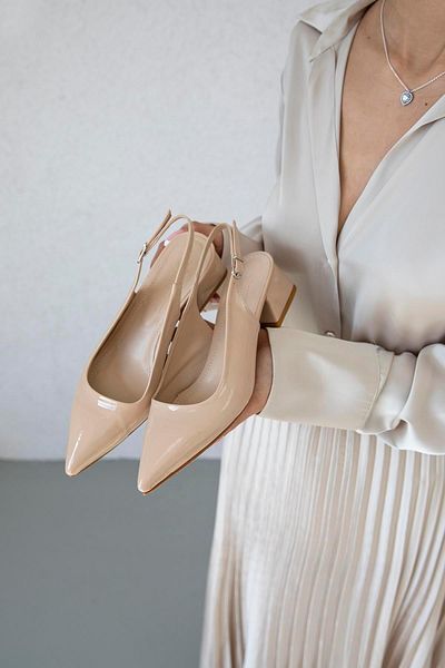 STRASWANS Hanna Women's Heeled Patent Leather Shoes Tan