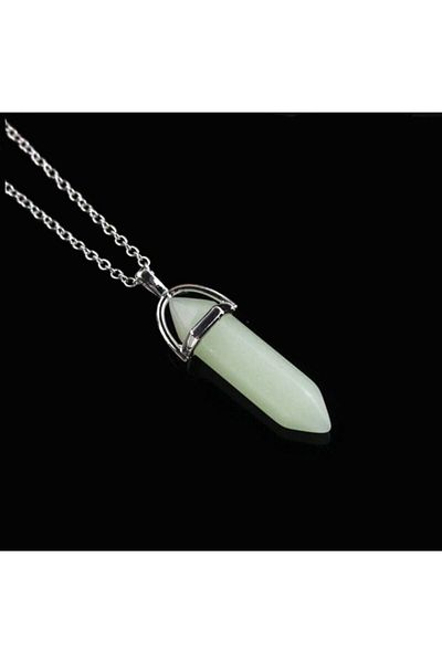 Alnis Atelier Glow in the Dark Fluorescent Natural Stone Necklace