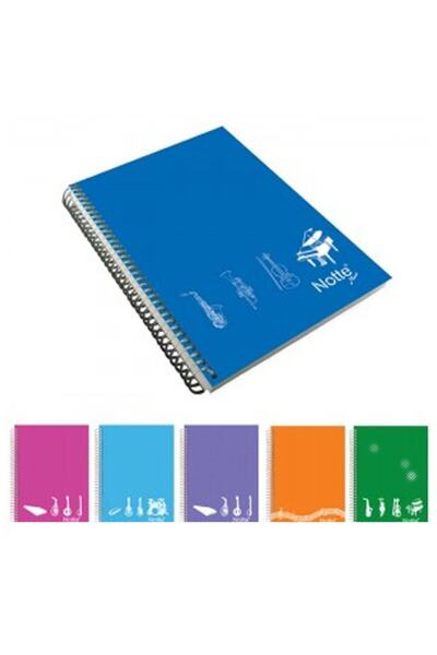 Notte Copertă din plastic spiralată A4 40 coli Caiet de muzică 60-140