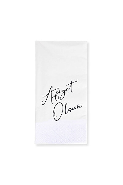 Story 33X33 cm Black Foil Bon Appetit Patterned 16-Piece White Colored Paper ...