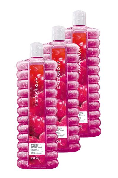 AVON Senses Raspberry Delight - 1000 ml Set de trei spume de baie cu aromă de...
