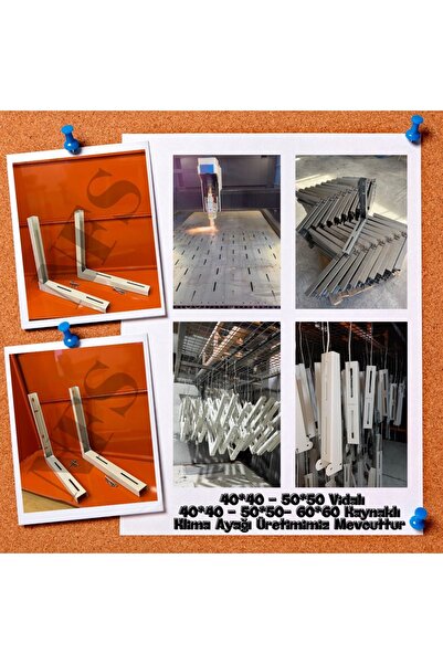 NFSDIZAYN Klima Ayağı Konsolu Klima Dış Ünite Montaj Ayağı 50 Cm Vidalı