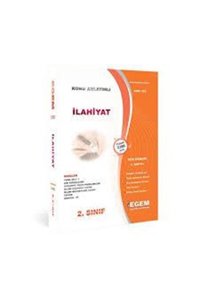 Egem Eğitim Yayınları AÖF 2. Sınıf İlahiyat Güz Dönemi 3. Yarıyıl Konu Anlatı...