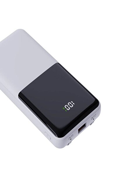 ÇELİKWORK PW-95 PD 22.5W Hızlı Şarj LCD Powerbank | Type-C, Lightning Kablolu, 1 USB-A Girişli Taşınabilir
