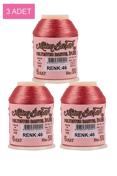 NEZADE STORE 3 Pieces Gold Spike Needle and Lace Thread 20 Gr - Royaleks - No: 046