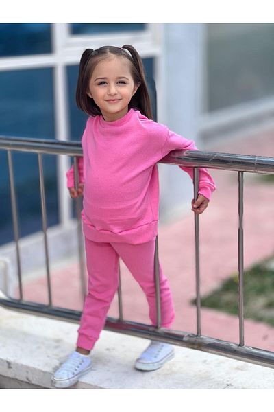 CINARIUM Girl Boy Unisex Children's Long Sleeve Tracksuit Bottom Top Set