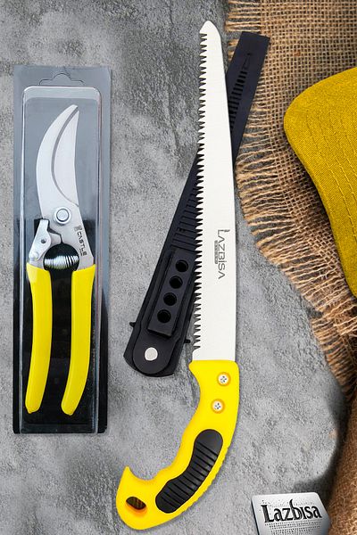 Castle Lz-K37 Pruning Shears, Vineyard Scissors and Pruning Saw Set of 2