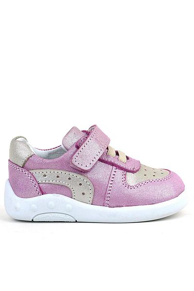 Rakerplus Genuine Leather Anatomical Pink Glitter Baby Sports Shoes