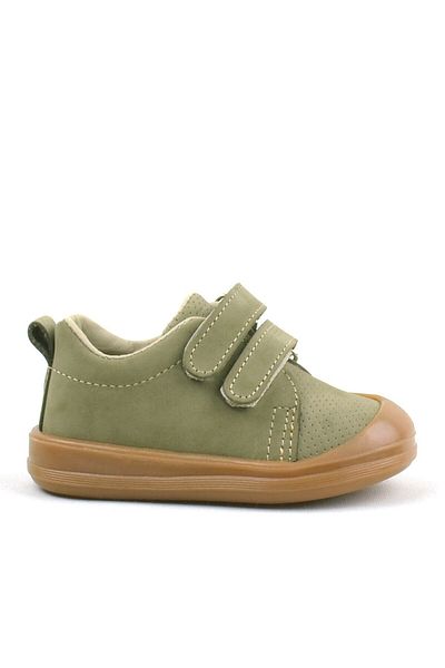 Rakerplus Sonic Genuine Leather Khaki Velcro Anatomical Baby Sports Shoes Sneaker