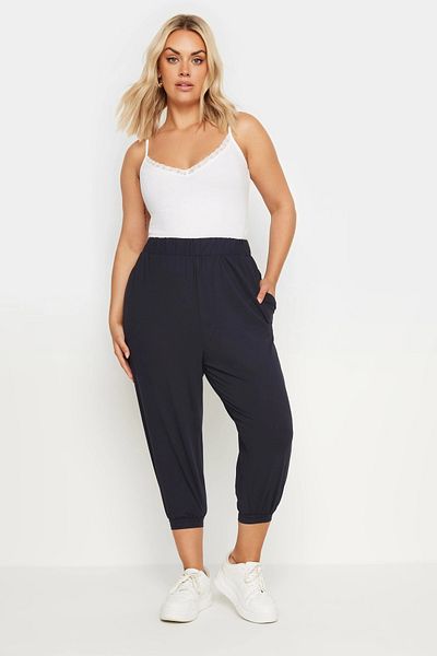 Stil Diva Large Size Jogger Pants with Rubber Detailed Belt and Leg303210