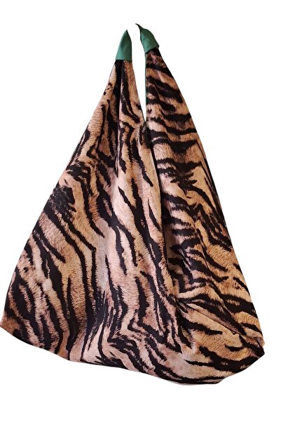 handedizayn Hande Dizayn Origami Model Leopar 1 Desenli Kadın Omuz Çantası