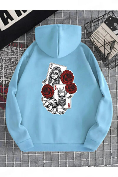 HOFFNUNG Unisex Rose Playing Card Printed Children's and Adult Sweatshirt