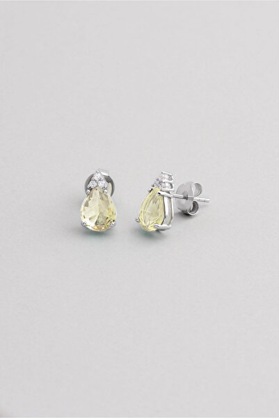 So CHIC... Güneş Işıltısı 18 Ayar Beyaz Altın Kaplama Gümüş Küpe