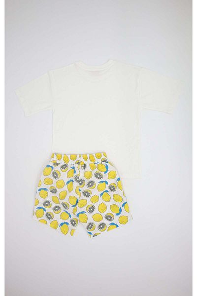 rg kidsstore Print Detailed T-Shirt and Shorts Sea Swimwear Set