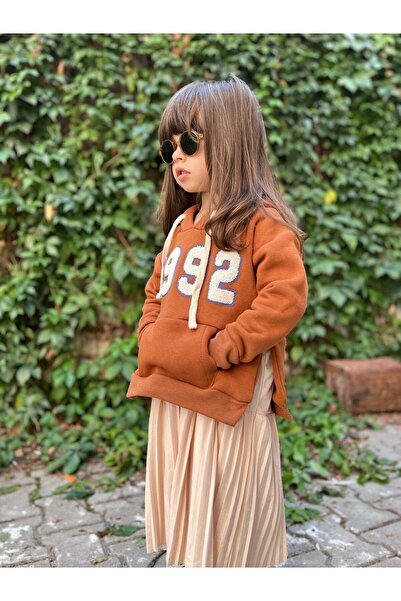 rg kidsstore Kız Çocuk Kapüşonlu Sweat ve Etek Detaylı Elbise_RG1499