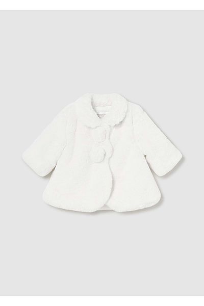 MAYORAL Newborn Baby Girl Fur Coat