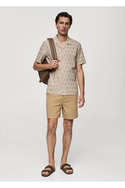 MANGO Man Pocketed Cotton Bermuda Shorts