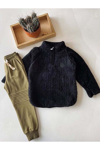rg kidsstore Sweat de pluș pentru copii unisex cu detalii Jaglon