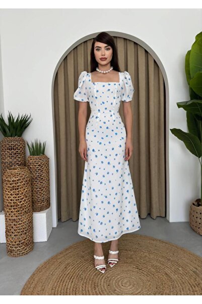 conconmoda Kemer Detaylı Anjeli Midi Elbise