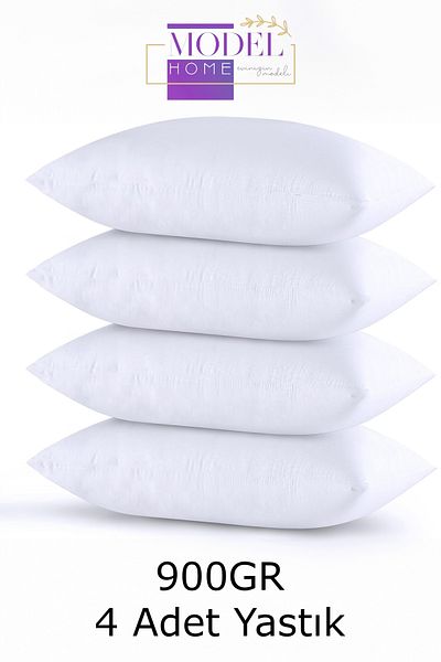 MODELHOME 900 Gram Bead Silicone Pillow - Antiallergic, 50x70 Cm, 4 Pieces