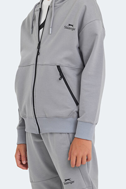 Slazenger LOCAL Unisex Çocuk Eşofman Takımı Taş Gri