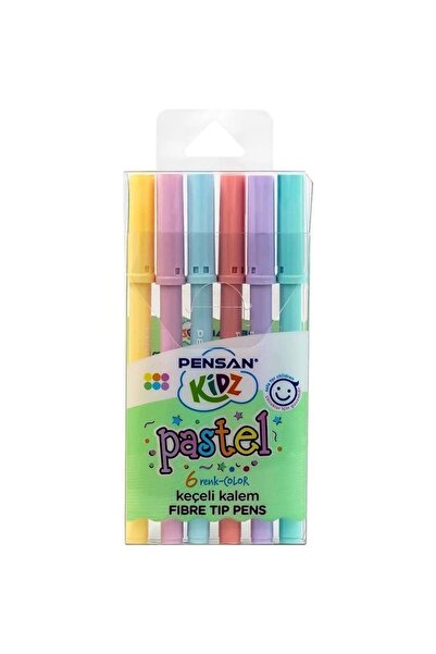 Pensan Kidz Felt Tip Pen 6 Colors Pastel 24 Pcs