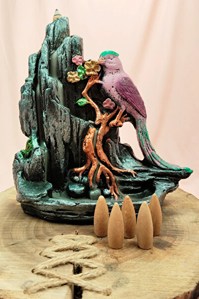 Genel Markalar Buyuk Boy Kuş Figürlü Biblo Model Geri Akış Şelale Tütsülük 5 ...