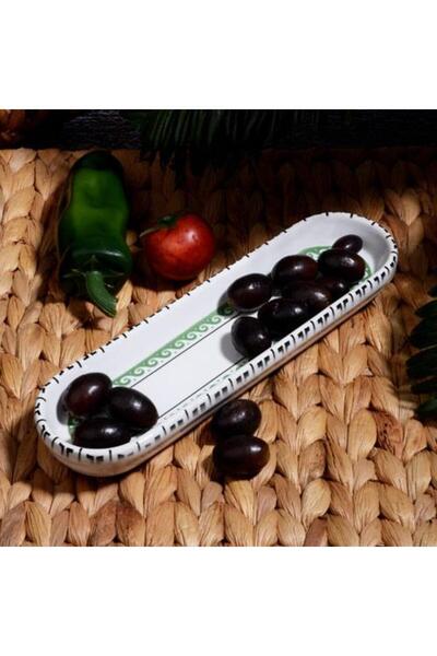 Kosova 206 Ser. Dalgalı Zeytınlık Cını Yesıl Sıyah 23 Cm