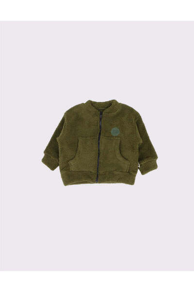 Bebek Unisex Fermuarlı ve Cepli Kışlık Hırka