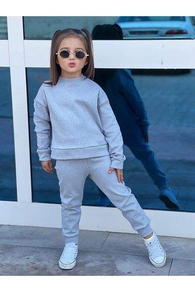 CINARIUM Girl Boy Unisex Children's Long Sleeve Tracksuit Bottom Top Set