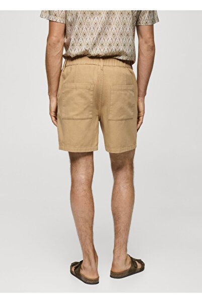 MANGO Man Cepli pamuklu bermuda şort