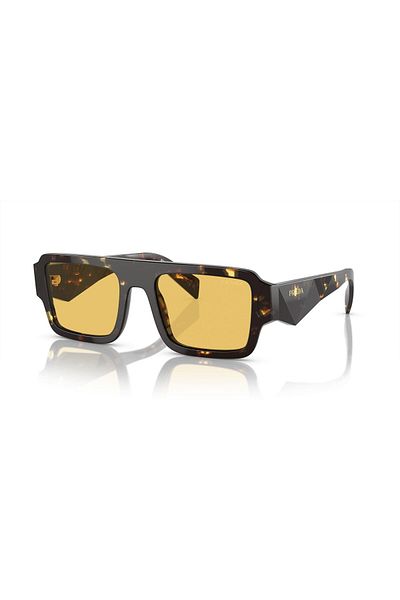 Prada Man Rectangle Sunglasses- Pr A05s - Lense Size:53mm - Black Malt Tortoise