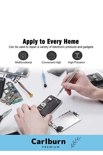 Carlburn Özel Üretim Dayanıklı Mıknatıslı Laptop Gözlük Saat Mini Plastik Kutulu 25 Parça Tornavida Seti
