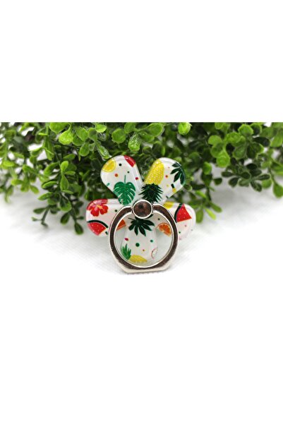 Tezcan Aksesuar Çiçek Tasarım Desenli Yüzük Popsocket ve Parmak Tutucu