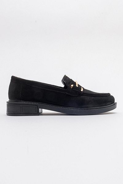 Ccway Pantofi de damă cu cataramă subțire BLACK SUEDE