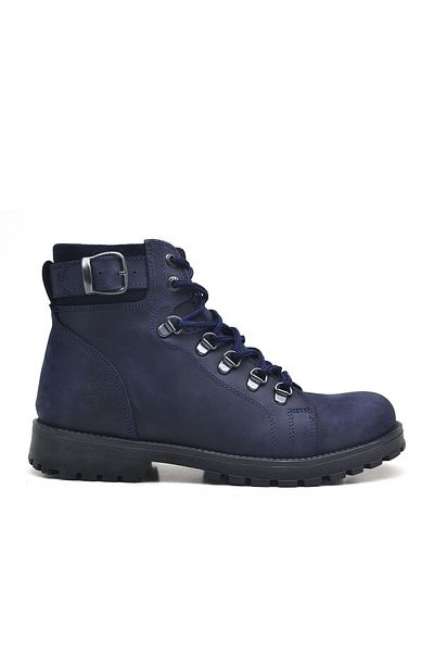 Rakerplus Μπότες Griffon από γνήσιο δέρμα Navy Blue με φερμουάρ