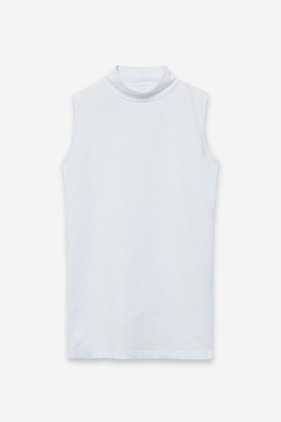 praye Sleeveless Turtleneck White Body