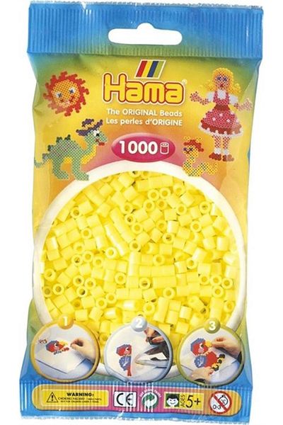 Hama Pastel Yellow Midi Beads - 1,000 Pieces