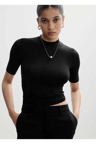 MANGO Woman Short-Sleeved Knitwear T-Shirt