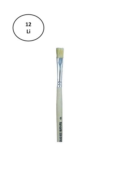 costurera Fanart Academy Series 258 - Hard Bristle Flat Brush No 6, Set of 12