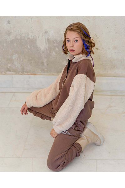 rg kidsstore Зимна блуза с цип за младо момиче