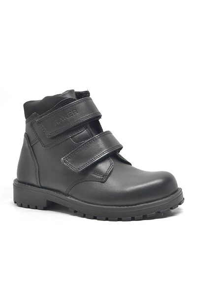 Rakerplus Παιδικές μπότες Sentor Γνήσιο Δερμάτινο Μαύρο Shearling Velcro