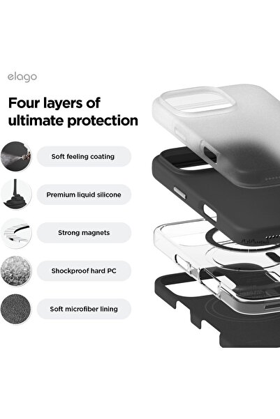 m.tk moveteck İphone 16 Pro Max Uyumlu Lansman Magsafe Şarj Özellikli Yumuşak Mat Renkli Hassas Butonlu içi Kadife